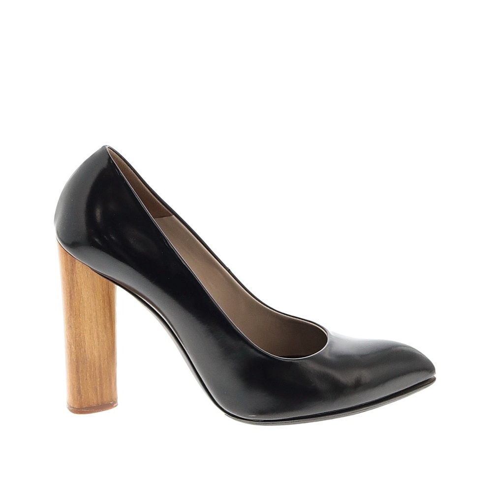 ✨ RARE Yves Saint Laurent Black Leather Pumps with Wooden Heel | EU 41 ✨